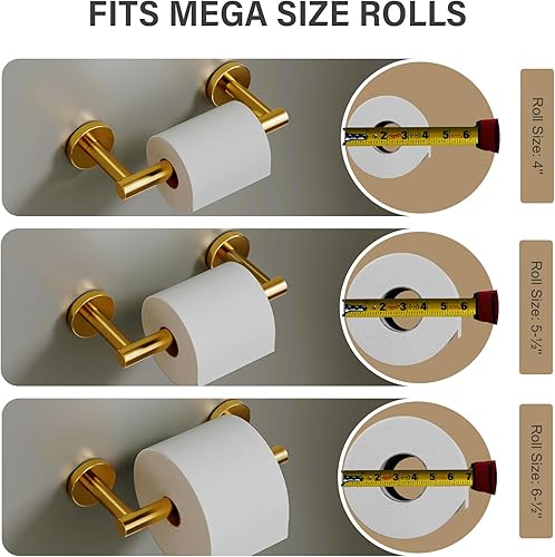 Miniatura 10 de Smack Soporte de papel higiénico empotrable cromado pulido, soporte de pared para baño, soporte de papel higiénico empotrado, incluye soporte de