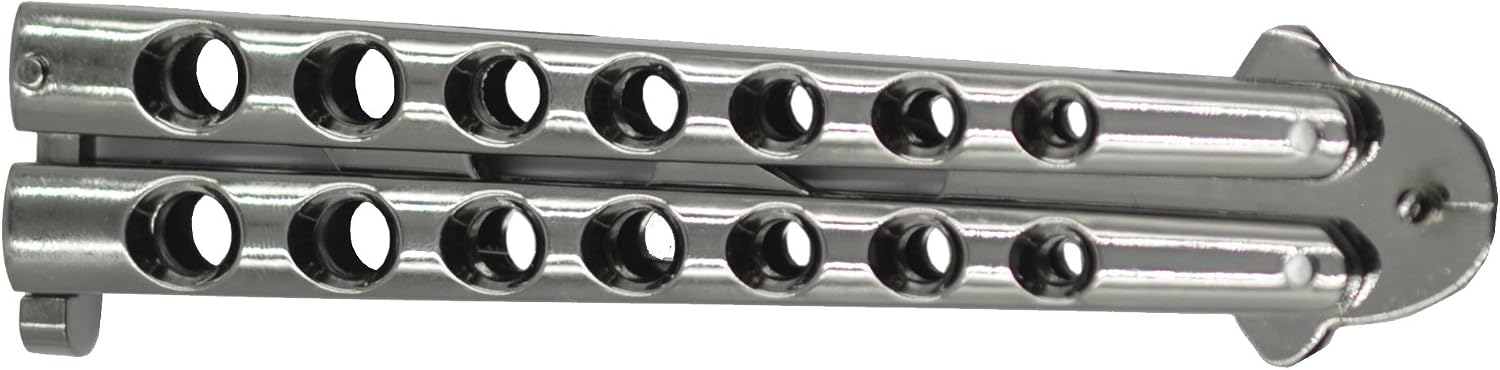 Butterfly Knife Style Bottle and Can Opener for Beer Soda Bartender Supplies Tailgate Party in Gun Metal