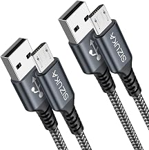 SIZUKA Micro USB Cable, [2 Pieces 0.5 M] USB Cable Android Mobile Phone Charging Cable | USB cable for Samsung Galaxy S7 / S6 / J7 / Note 5, Xiaomi, Huawei, Wiko, Motorola, Nokia, Kindle