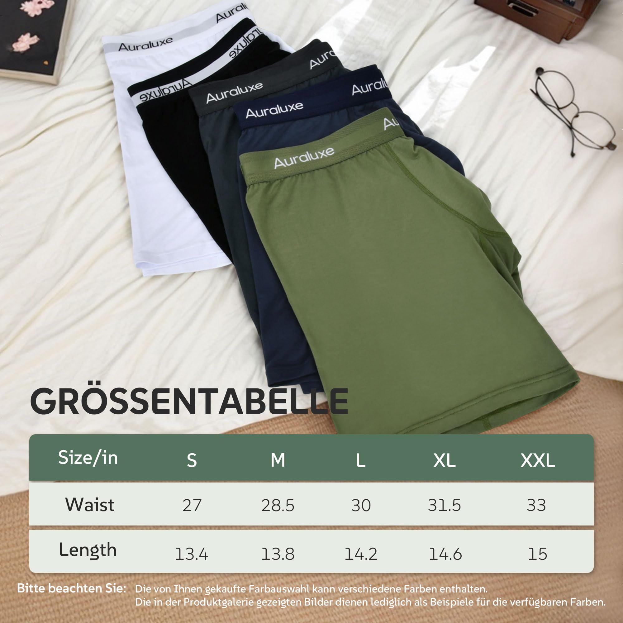 Bambus Boxershorts Herren Atmungsaktive Lang Unterhosen Männer Multipack Weiche Etikettfrei Retroshorts 6er Pack