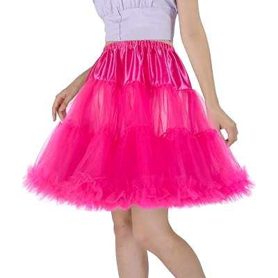 CHERRY LOVE 18inch Petticoat Mid-Thigh Underskirt Princess Puffy Mini Skirt