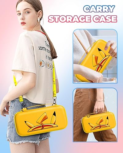 Miniatura 6 de Gurgitat Carrying Case for Nintendo Switch Lite Travel Carry Cases Hard Shell Protective Cover Strap Anime Cute Girls Boys Accessories Storage