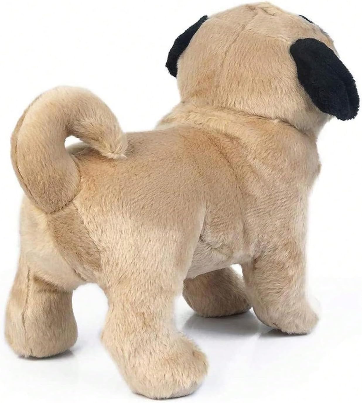 Brown Pug Dog Stuffed Animal, 12 inch Pug Dog Plush Toy Lifelike Dog Stuffed Animals for Birthdays, Christmas, and Home Decor (Brown) - Image 5