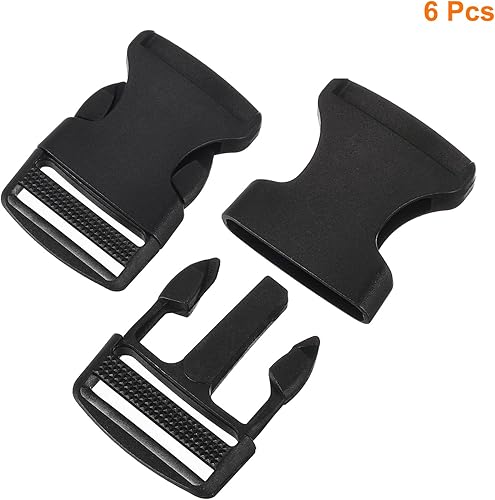 Miniatura 10 de uxcell Hebilla de liberación lateral, doble hebilla ajustable de plástico clips de repuesto para mochila de equipaje correa cinturón