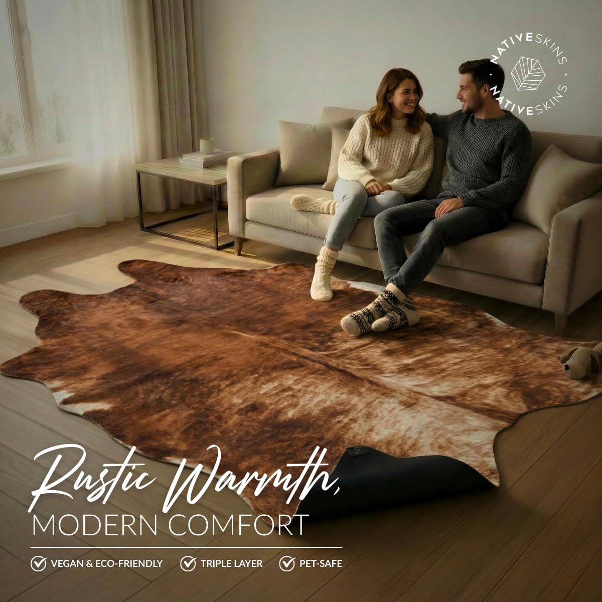 Amazon.com: NativeSkins Faux Cowhide Rug – Brindle (Oversized