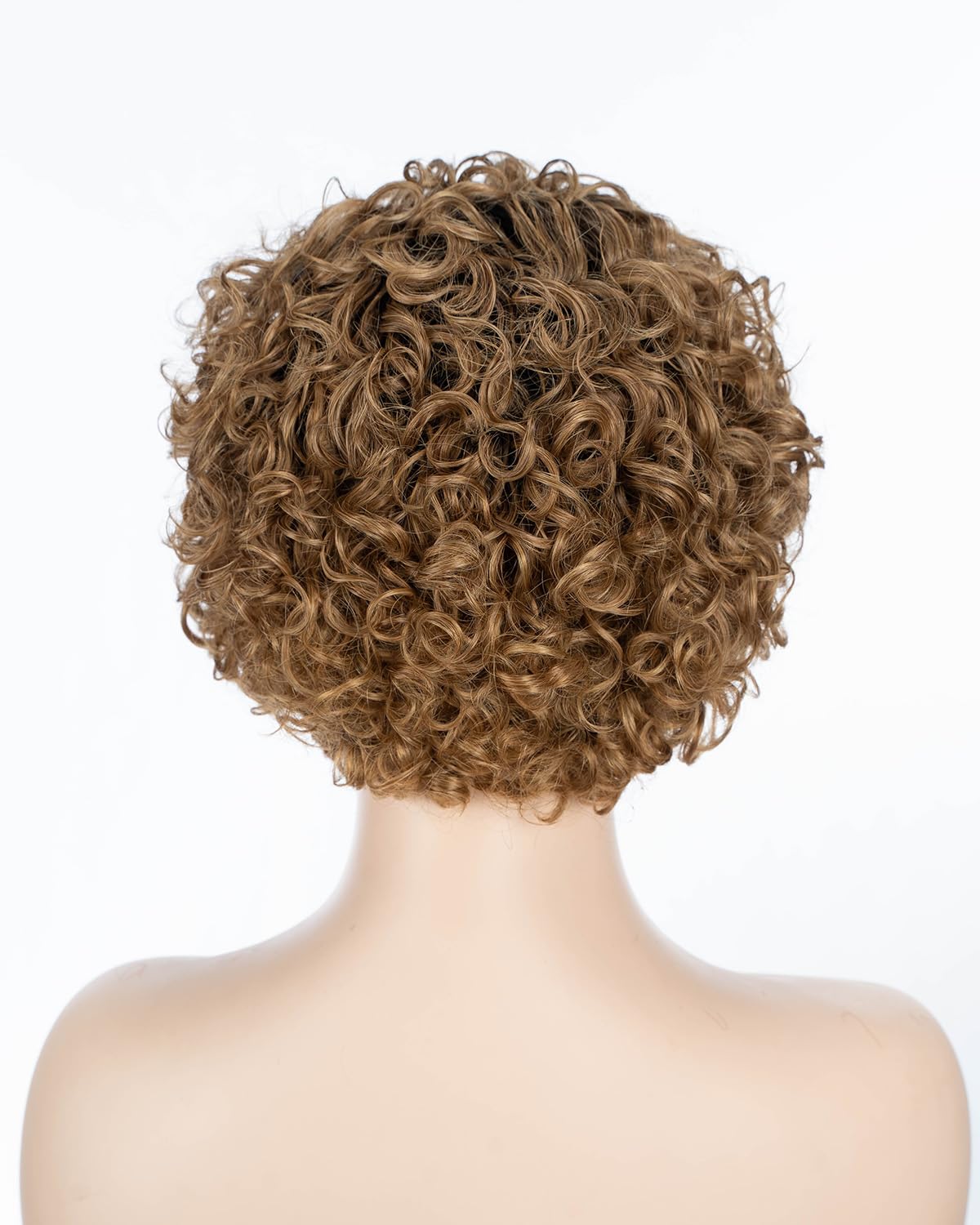 JOEDIR LUX 8 Inch 13 * 2 Forehead Lace Curly Wig for Women Indian Hair Can Be Combed Baby Hair Omber Black Ginger - Image 4