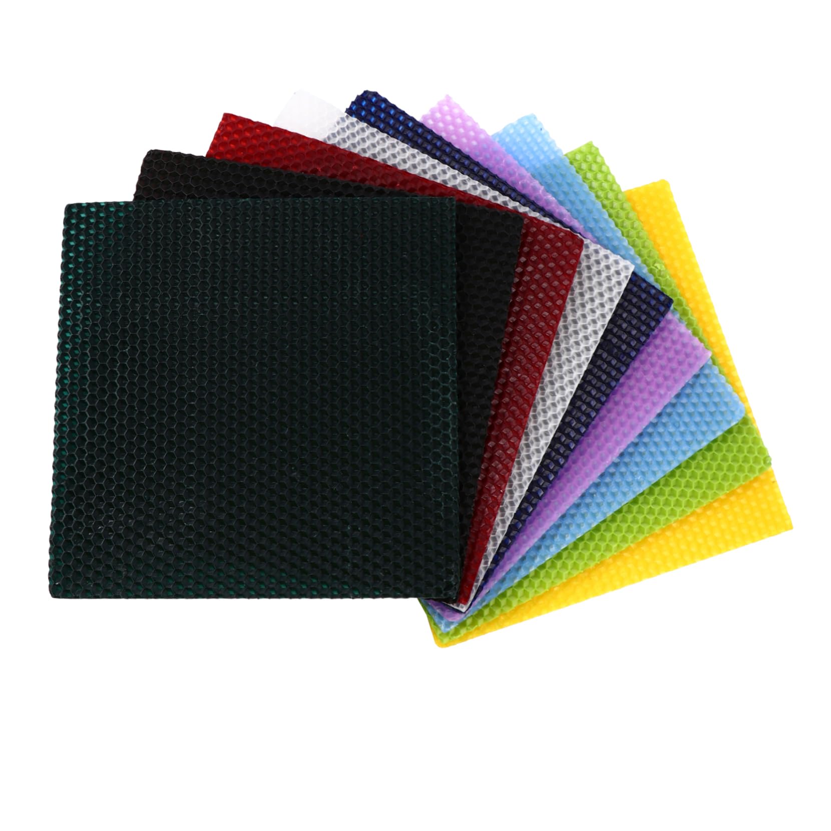 Gadpiparty Kit Fogli di Cera D’api per Candele a Nido D’ape 9 Pezzi | Arrotolabili per Diy, Adatti a Regali, Set 9 Fogli Colorati per Creazioni Manuali Colore Casuale