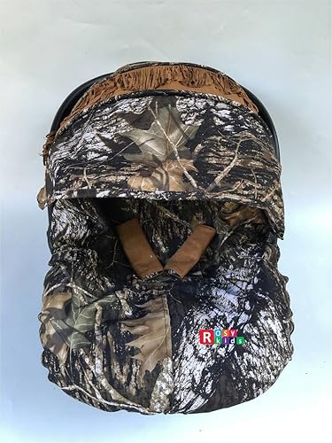 Miniatura 2 de Rosy Kids Funda para asiento de coche infantil, 3 piezas, caboodle, funda de asiento de coche para bebé, kit al aire libre, borla de gamuza