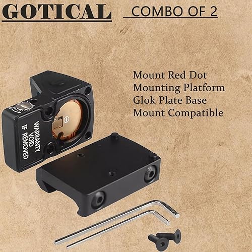 Miniatura 4 de RMR Red Dot Sight 5MOA para TS9 G2C Glock Rifle Airsoft Pistola Caza Reflex Miras Óptica Alcance 1913 Montaje Ajuste 0.787 in Weaver Rail Durable