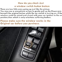 Vista 5 de Moonlinks W164 Botón de interruptor de ventana compatible con Mercedes Benz ML GL R Class - Cubiertas de botones de reparación para interruptor