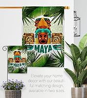 Vista 8 de Maya - Juego de bandera de jardín para buzón regional, México, Estados Unidos, México, Estados Unidos, país, área particular, decoración de casa