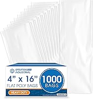 Vista 14 de Bolsas de polietileno planas de extremo abierto de 4 x 6 pulgadas (1000 unidades) – Plástico transparente de 2 mil – Sin tira adhesiva – Para