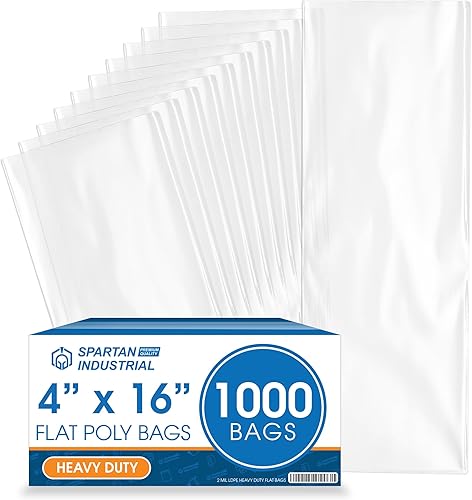 Miniatura 24 de Spartan Industrial - Bolsas de polietileno transparente de extremo abierto y plano de 12 x 15 pulgadas (500 unidades) de 0.07 pulgadas