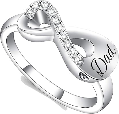 Yinplsmemory Cremation Jewelry Infinity Love Cremation Ring for Ashes Stainless Steel Hold Loved Ones Ash Keepsake Finger Ring Urn Locket Memorial Jewelry for Women