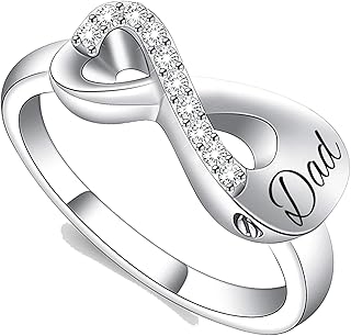 Yinplsmemory Cremation Jewelry Infinity Love Cremation Ring for Ashes Stainless Steel Hold Loved Ones