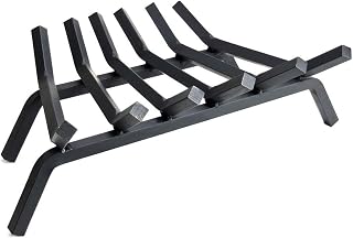 Fireplace Log Grate 27 inch 6 Bar Fire Grates Heavy Duty 3/4” Wide Solid Steel Indoor Chimney Hearth Outdoor Fire Place Kindling Tool Pit Wrought Iron Wood Stove Firewood Burning Rack Holder