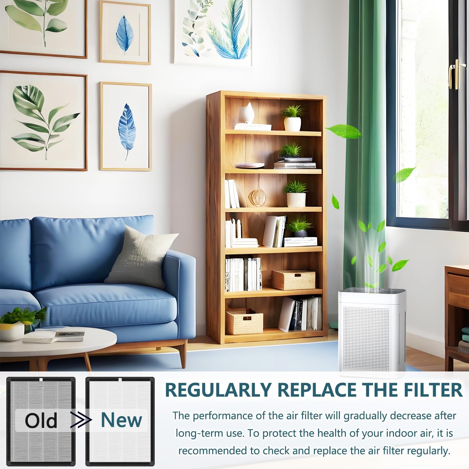 Replacement Filter Compatible with LUNINO K2 / TER Air MK-AP01 Air Purifier, 3 In 1, H13 High-Efficiency Activated Carbon Filter, 4-pcs - Image 5