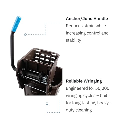 Vista 44 de Carlisle Commercial - Cubeta para limpiador con escurridor de presión lateral
