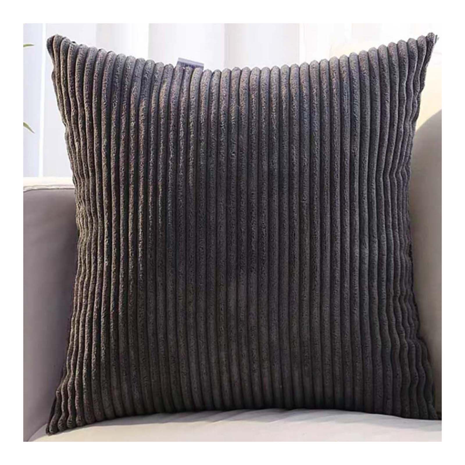 Set of 2 Sofa Pillow Cover corduroy 80x80 Cushion Cases 45x45 60x60 75x75 Decorative Square Throw Pillow Cases with Zipper for Couch Sofa Bed Pillowcase Protectors covers(Color 2,80x80cm/32x32in(2PC))