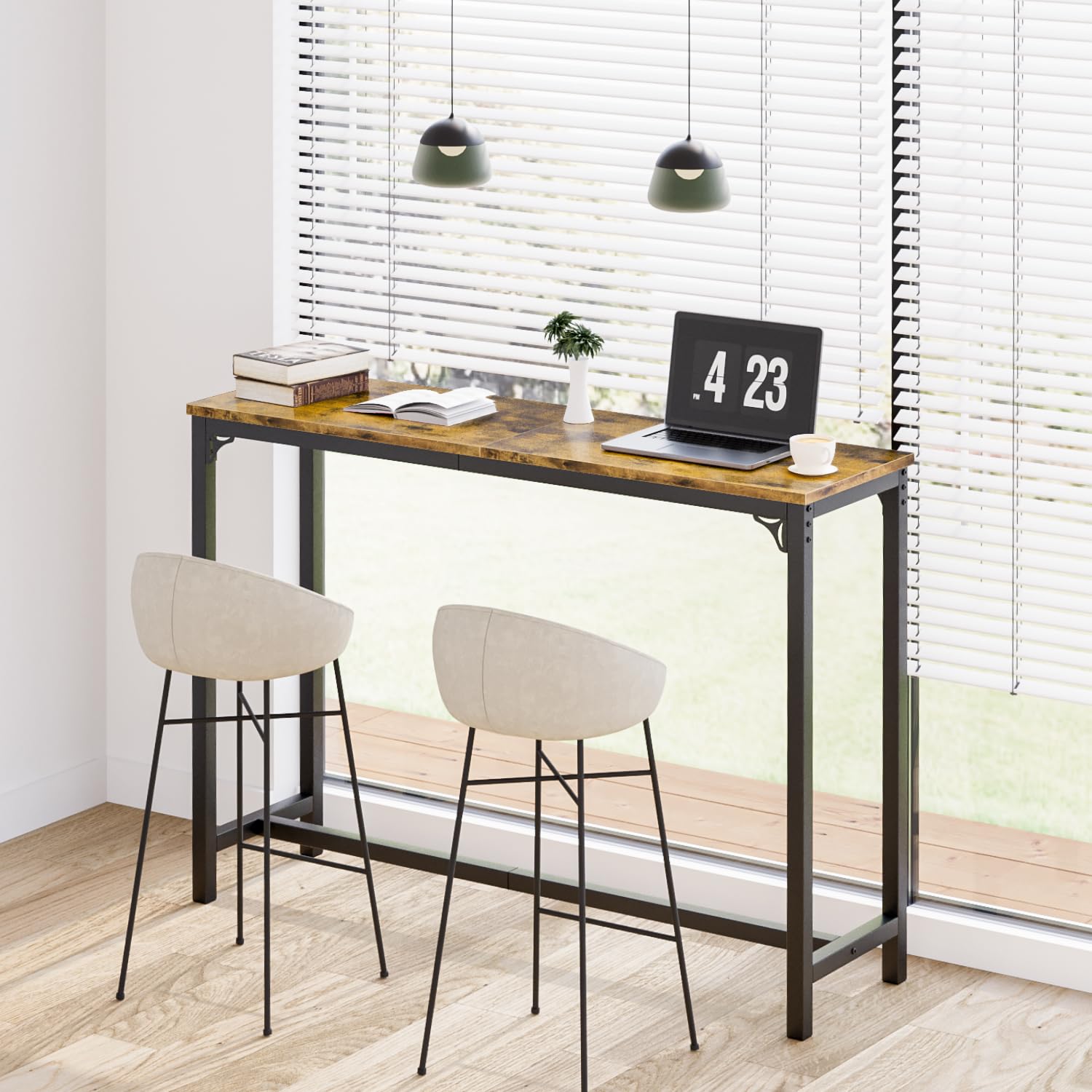 Bar Table And Chairs Set 55 Inch Bar Table, Bar Height Pub Table