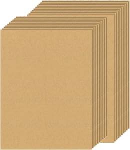 HningBuyox 300 PC Kraft Paper Sheets, Brown Printer Paper, 120g Double Size Brown Stationery Paper for Arts Craft, Drawing, DIY Projects, Invitation, Laser Inkjet Printer Compatible, 8.5 x 11 Inch