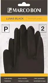 Luva Black P Pacote com 02 Unidades, 1495, Marco Boni, Preto, Marco Boni