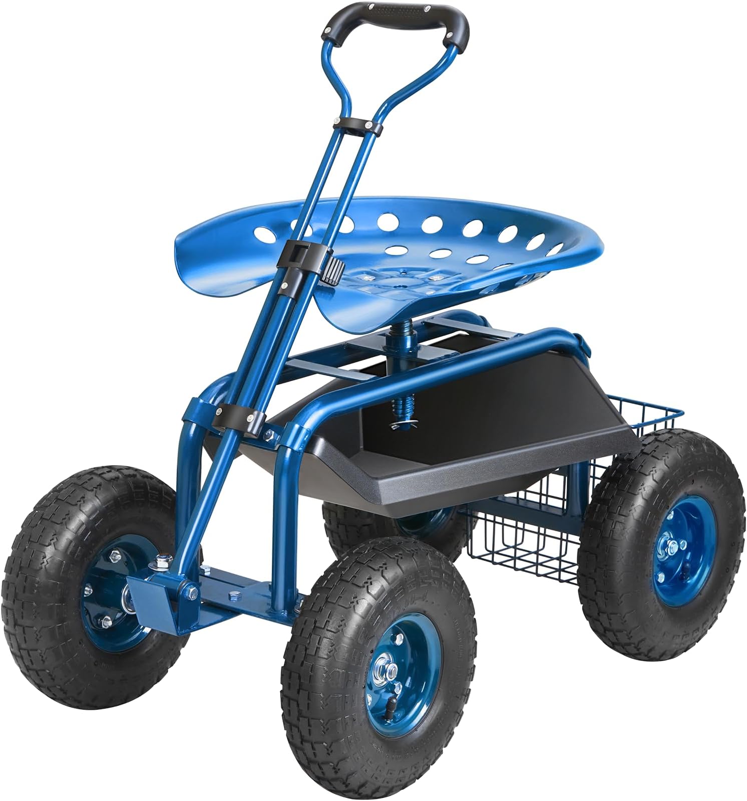 VEVOR Rolling Garden Work Seat with Wheels, Gardening Stool for Planting, 360 Degree