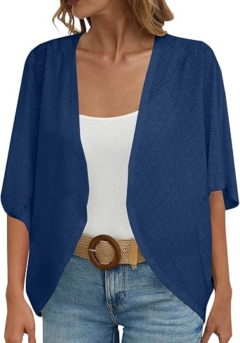 Lolvmvchi Winter Jackets for Women Plus Size Solid Color Circle Short Sleeved Casual Loose Top