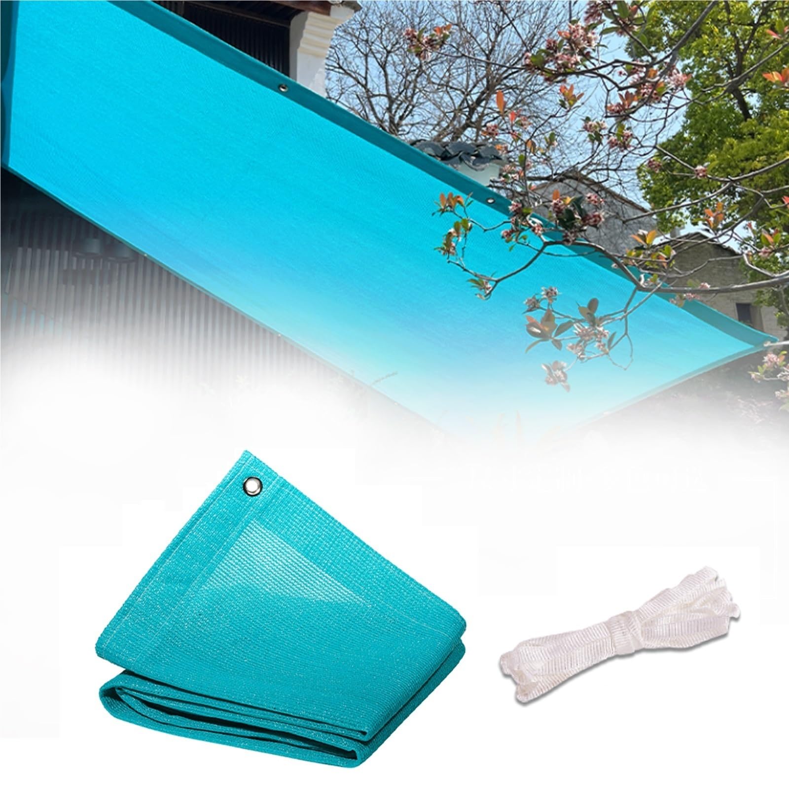 Malla Sombreo 90% HDPE, Red De Sombra para Plantas, Cultivos Y Espacios Exteriores, Tela De Sombra Transpirable con Ojales(3.0 * 3.0m/9.8 * 9.8ft)