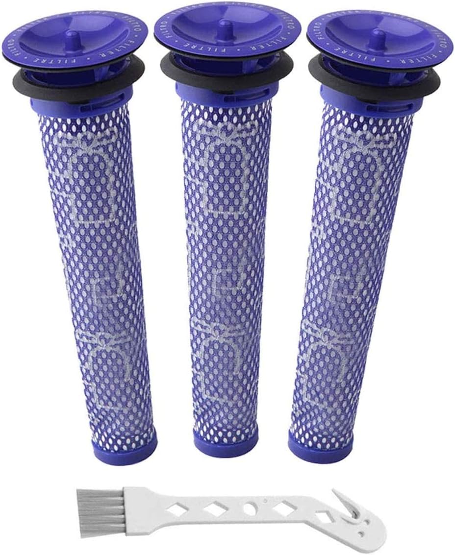 3 Pack Pre Filters for Dyson DC58, DC59, V6, V7, V8. Replacements Part # 965661-01. 3 Filters Kit for Dyson Filter Replacements