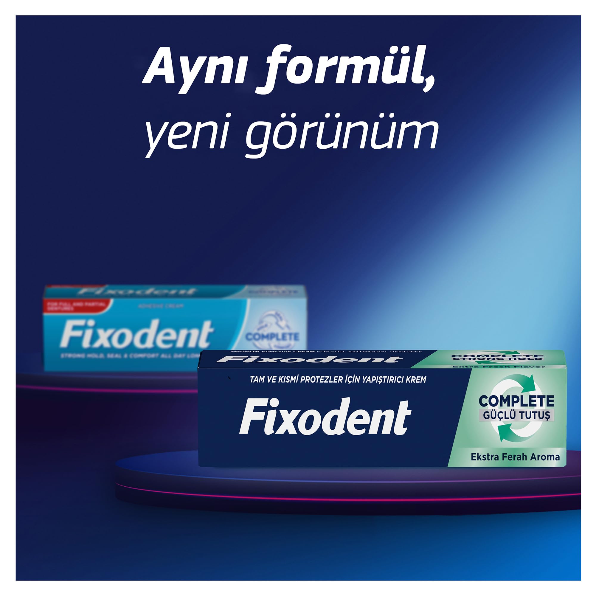 Fixodent Complete Ekstra Ferah Diş Protezi Yapıştırıcı Krem 47 g 3lü paket