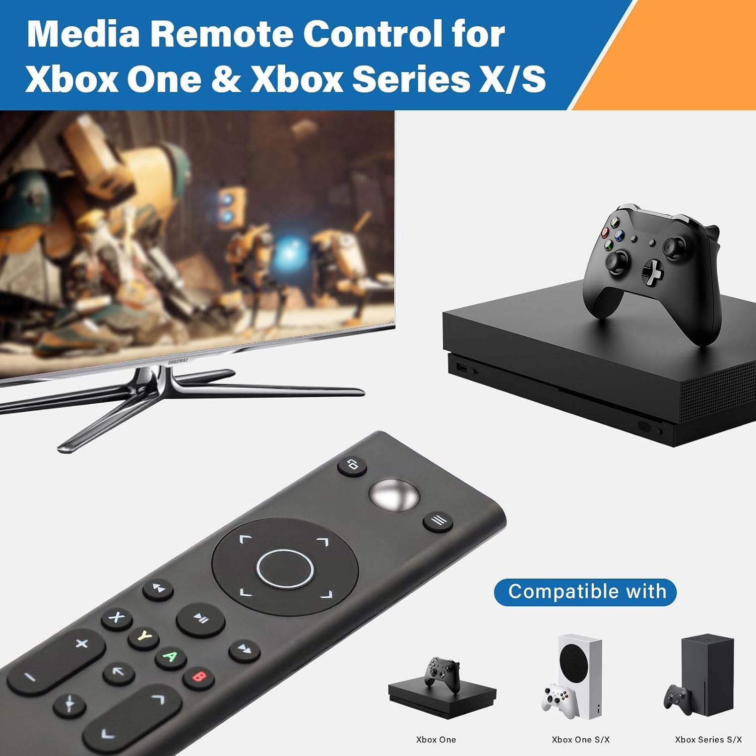 Télécommande De Remplacement Pour Xbox One Et Series X – Contrôleur Média Sans Fil