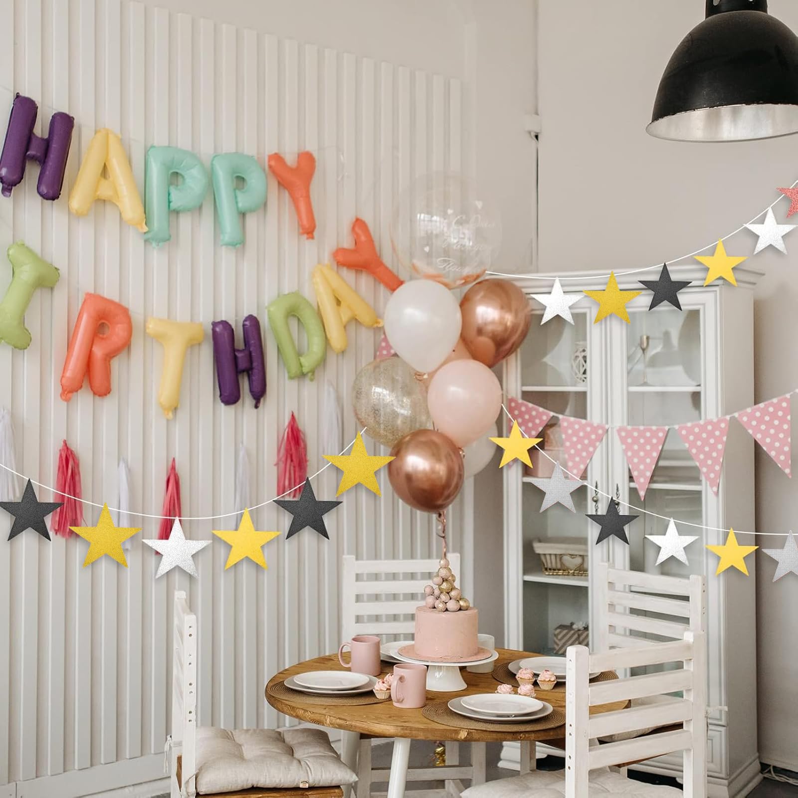 60 Piezas Estrellas de Papel Recortado, Recortable de Papel con Purpurina Estrella, Decoración Estrellas Doradas, Decoración de Estrellas de Purpurina, para Bricolaje Aula Pared Tablero Boda