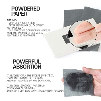 Paper Powdered Oil Clear 70sheets x3 pack
