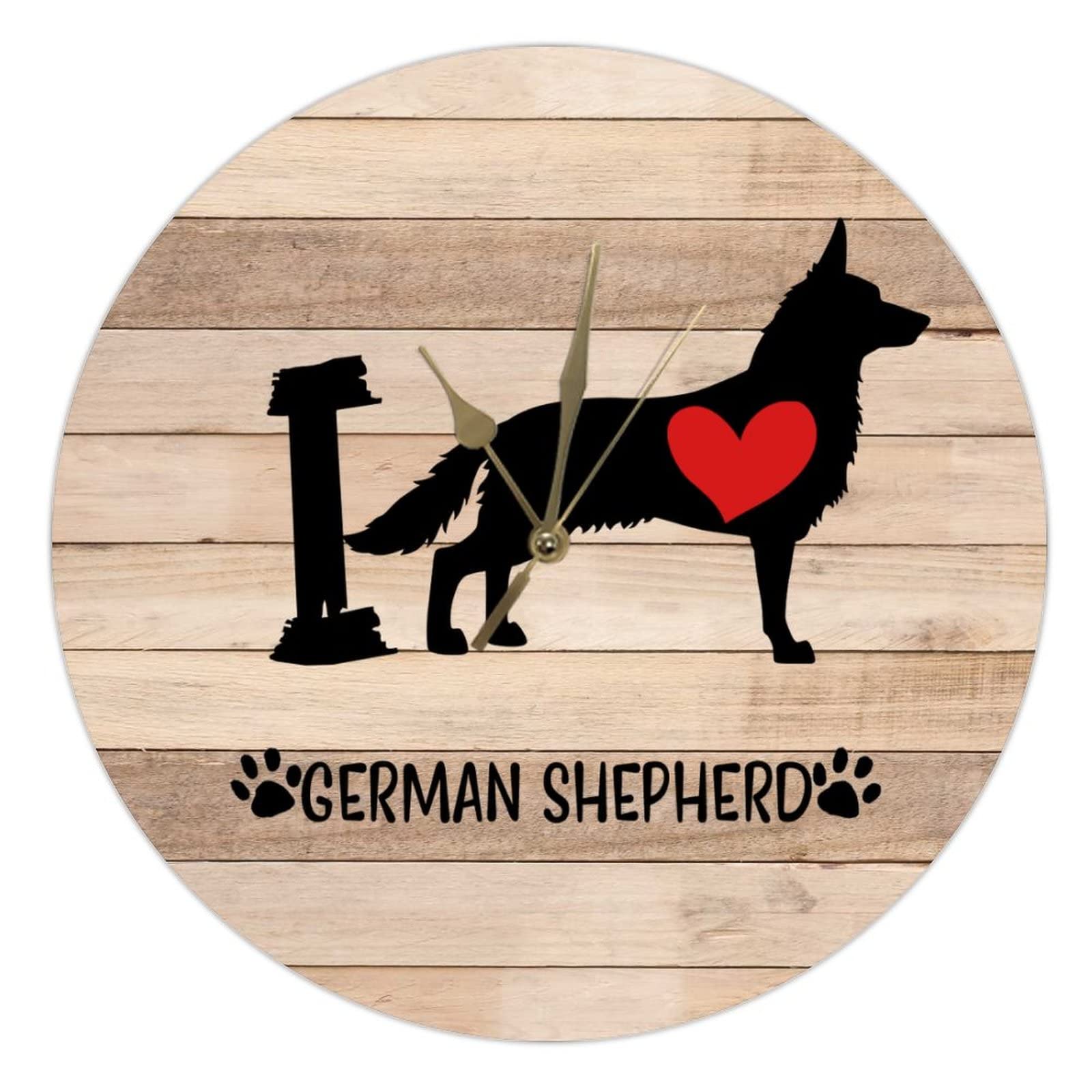 Horloge murale en bois pour salon et chambre décoration design chien