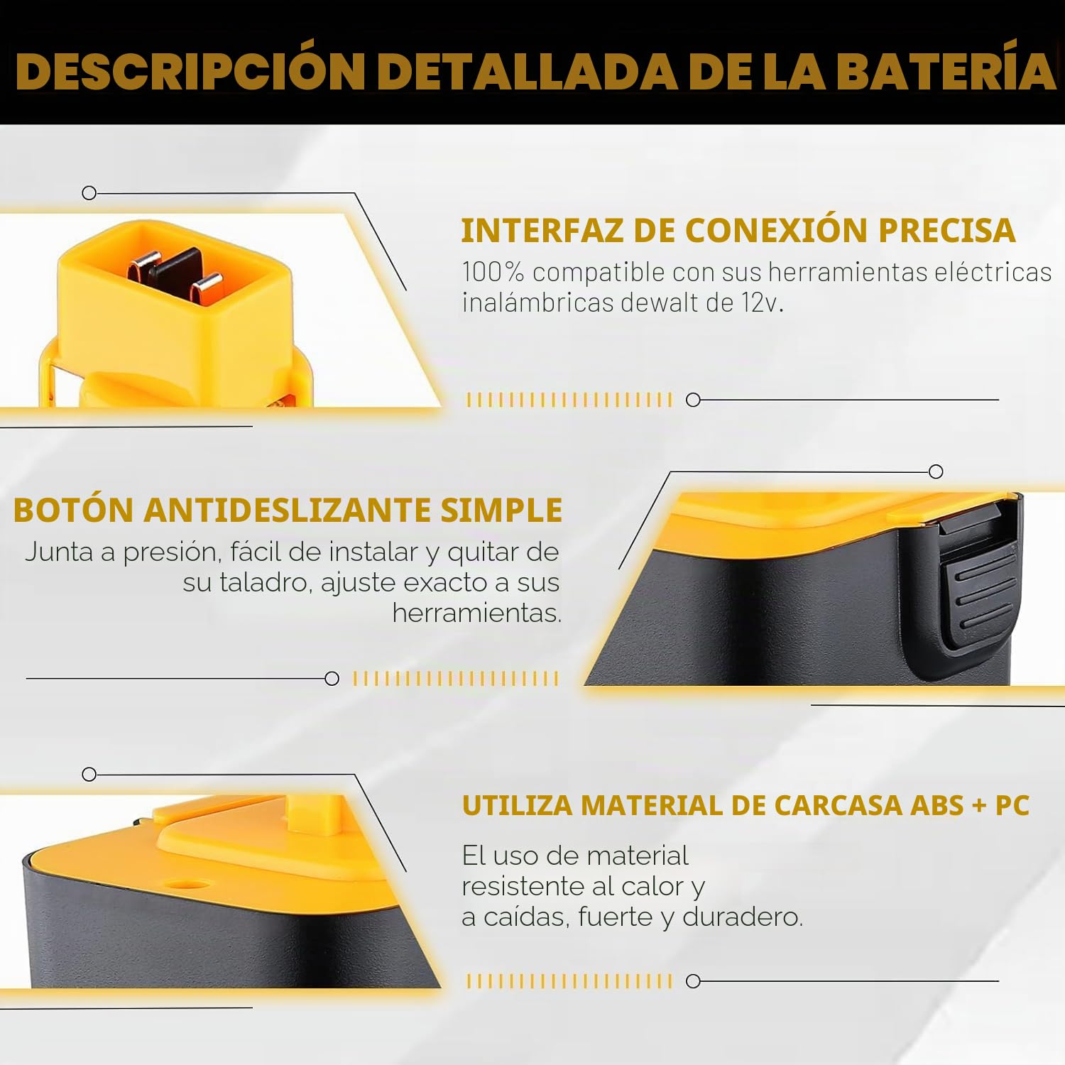 VANTTECH 3.0ah DC9071 Ni-MH - Batería de repuesto para Dewalt DE9074 DW9072 DW9071 DE9071 DE9072 DE9075 DE9501 DC9072 152250-27 397745-01 (2 unidades)