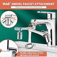 Vista 3 de Patentado CECEFIN 1080° Extensor de Grifo Giratoria - Aireador de Fregadero - Extensión de Grifo de Agua con 2 Modos de Salpicadura, Accesorio