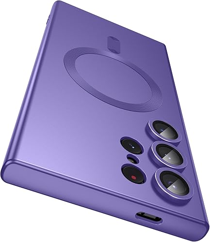 Vista 65 de Magnetic for Samsung Galaxy S24 Ultra Case [Compatible with MagSafe][Built-in Camera Lens Protector] Slim Soft Bumper TPU Shockproof Phone Shell