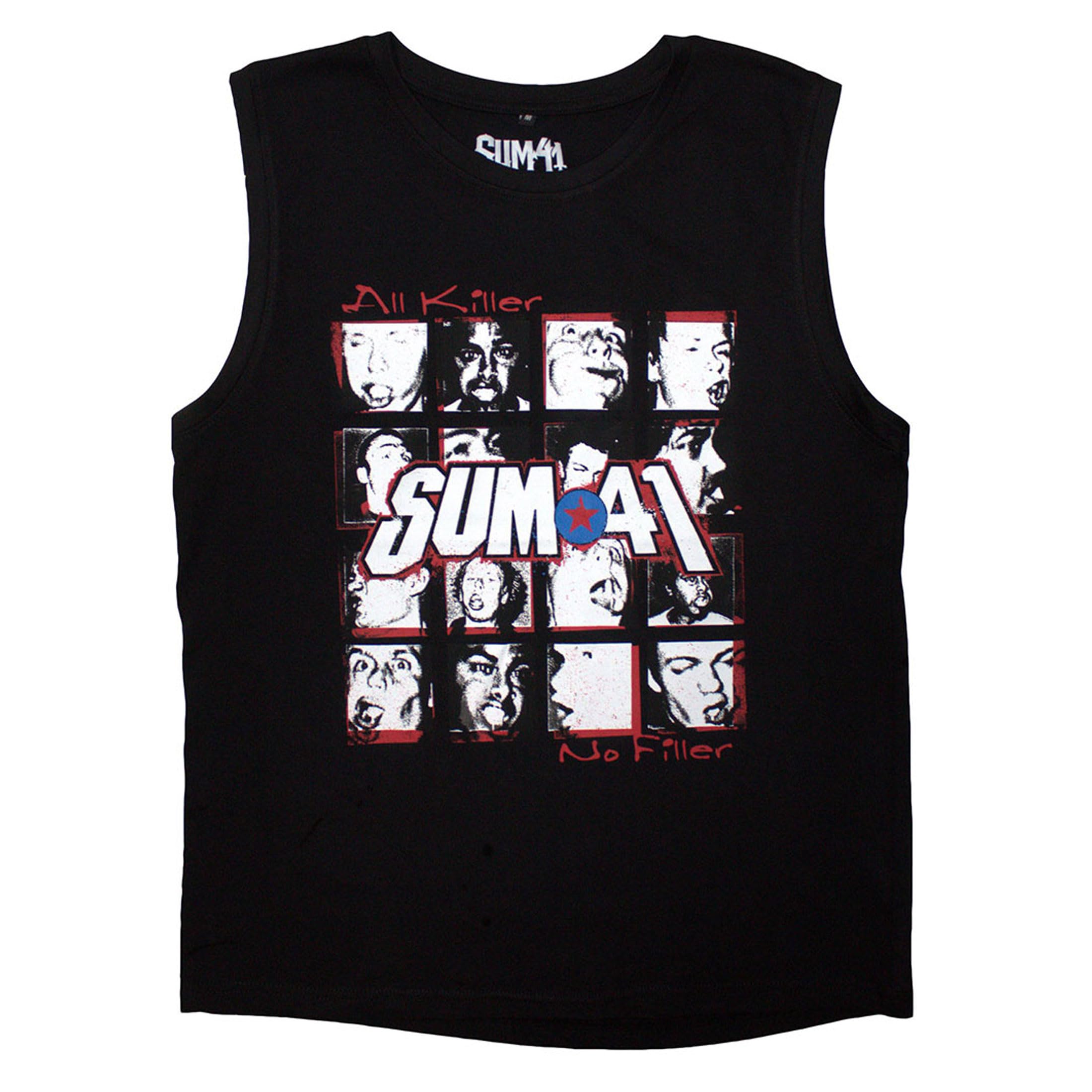 Rock Off officially Licensed Products Sum 41 All Killer No Filler Tracklist Tank Top L Black
