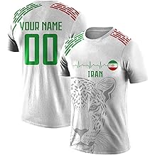 Custom Soccer Heartbeat T Shirt Soccer National Teams Personalized Name Number ECG T-Shirt Fan Gifts for Men