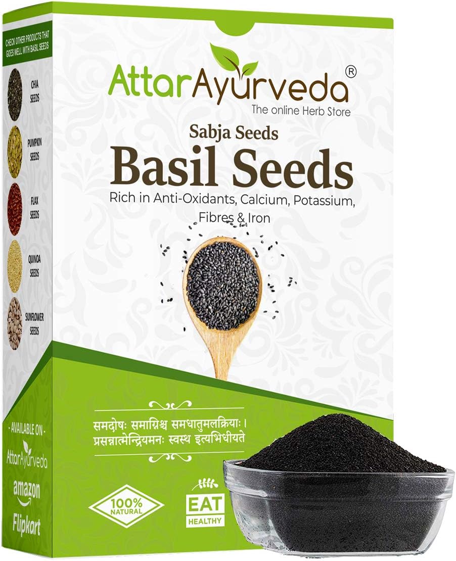 Attar Ayurveda Sabja Basil Seeds - 500 gm (Reduces Body Heat)