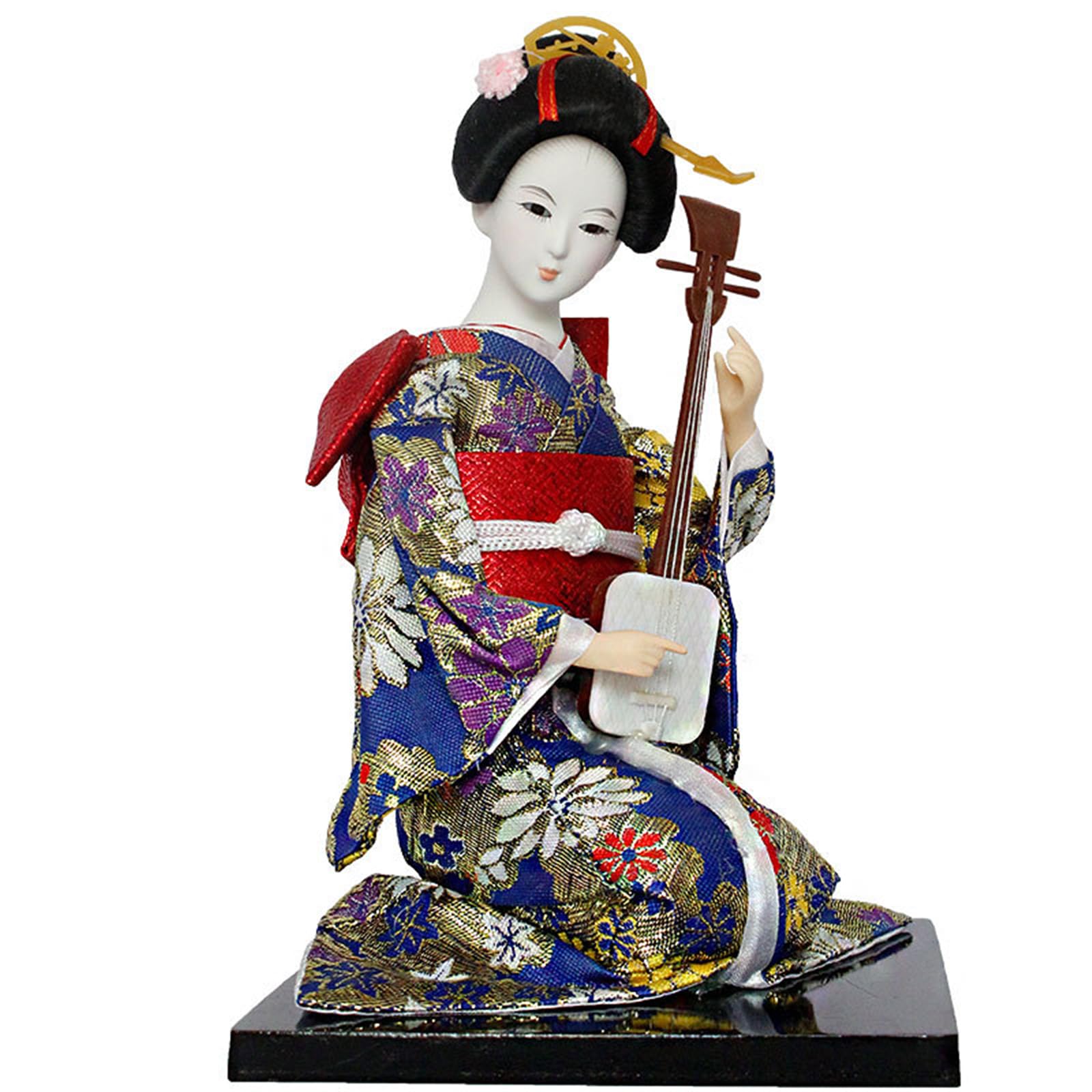 Artistic Japanese Geisha Figure 12Inch Collectible Embroidery Clothing Kimono Figurine For Women Girls Room Decoration Ethnic Japanese Dolls