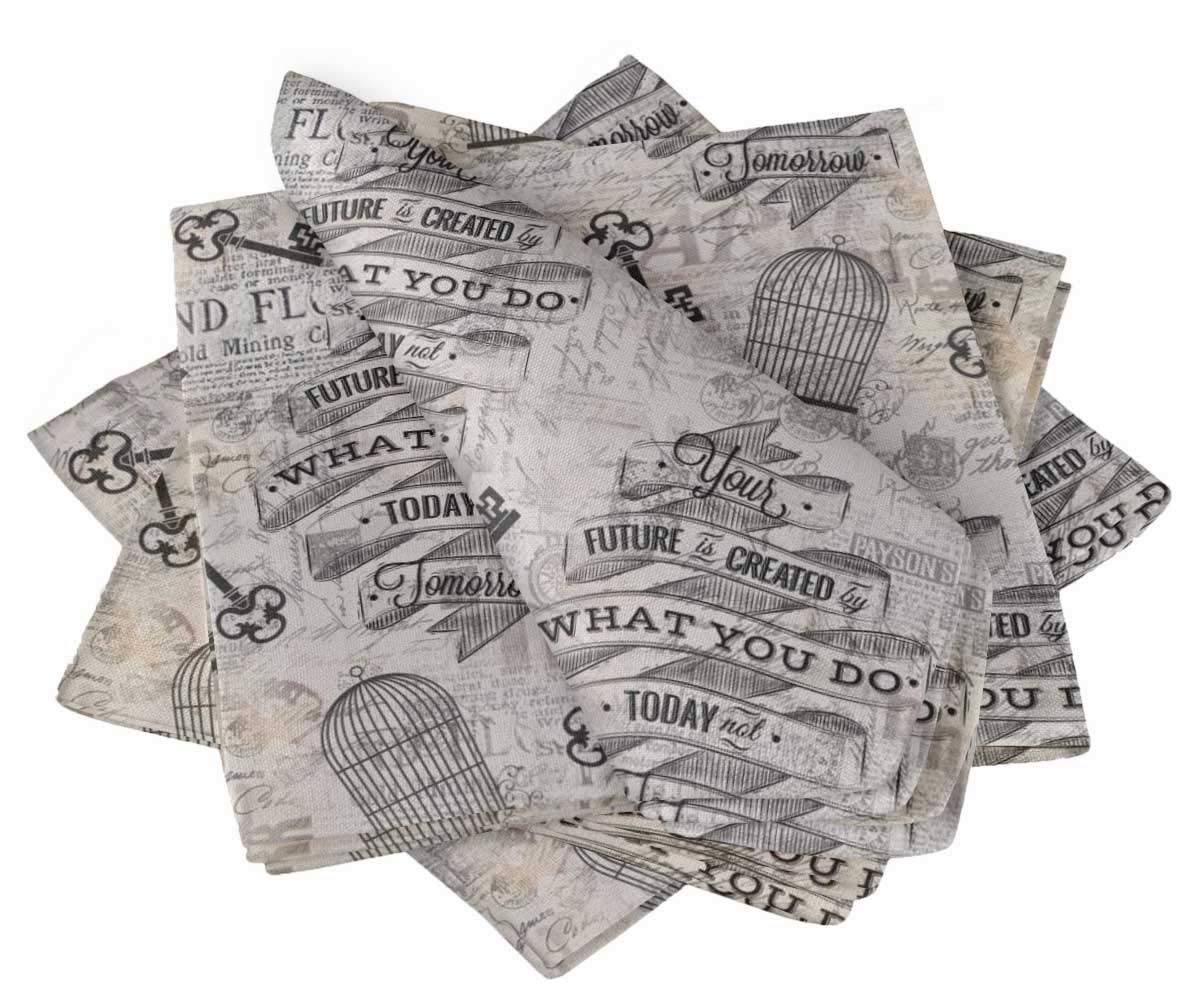 Serviettes en coton lavables S4Sassy pour remplacer le papier jetable au quotidien, lot de 6