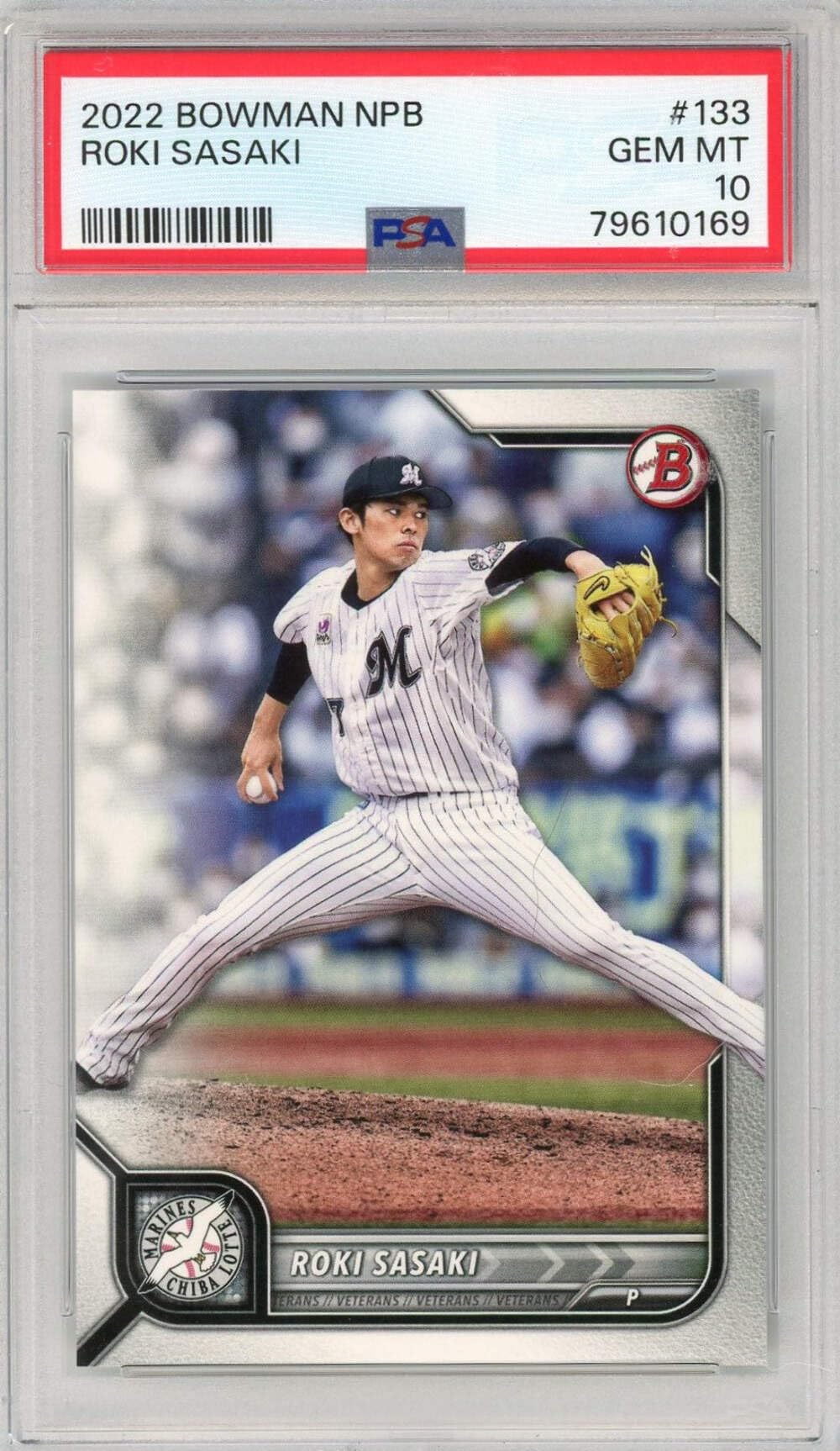 Amazon.com: Graded 2022 Topps Bowman NPB Roki Sasaki #133 Rookie 