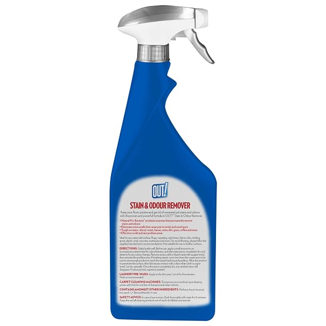 Foto 2 de 4 de OUT! Eliminador de Manchas y olores de Mascotas, Limpiador Enzimático Pro-Bacterias 750 ml