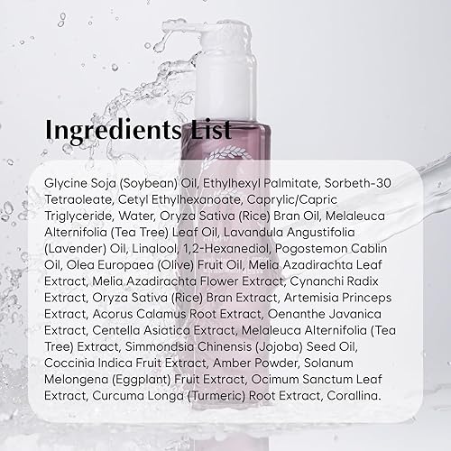 Miniatura 9 de MIDHA Aceite limpiador suave con arroz negro y péptidos, 5.07 onzas líquidas, limpieza profunda, soporte de barrera cutánea, aceite limpiador