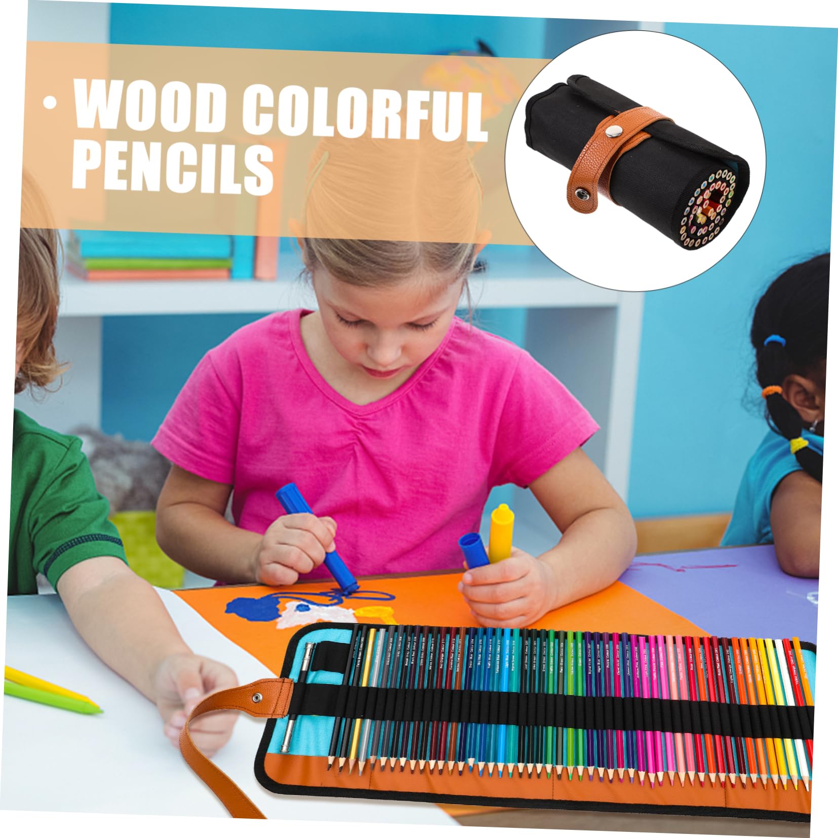 ERINGOGO Buntstifte Komfortabel zu Halten mit Ergonomischem Design Farben Holz 50 Satz zum Zeichnen und Kunstprojekten für Erwachsene und Schüler