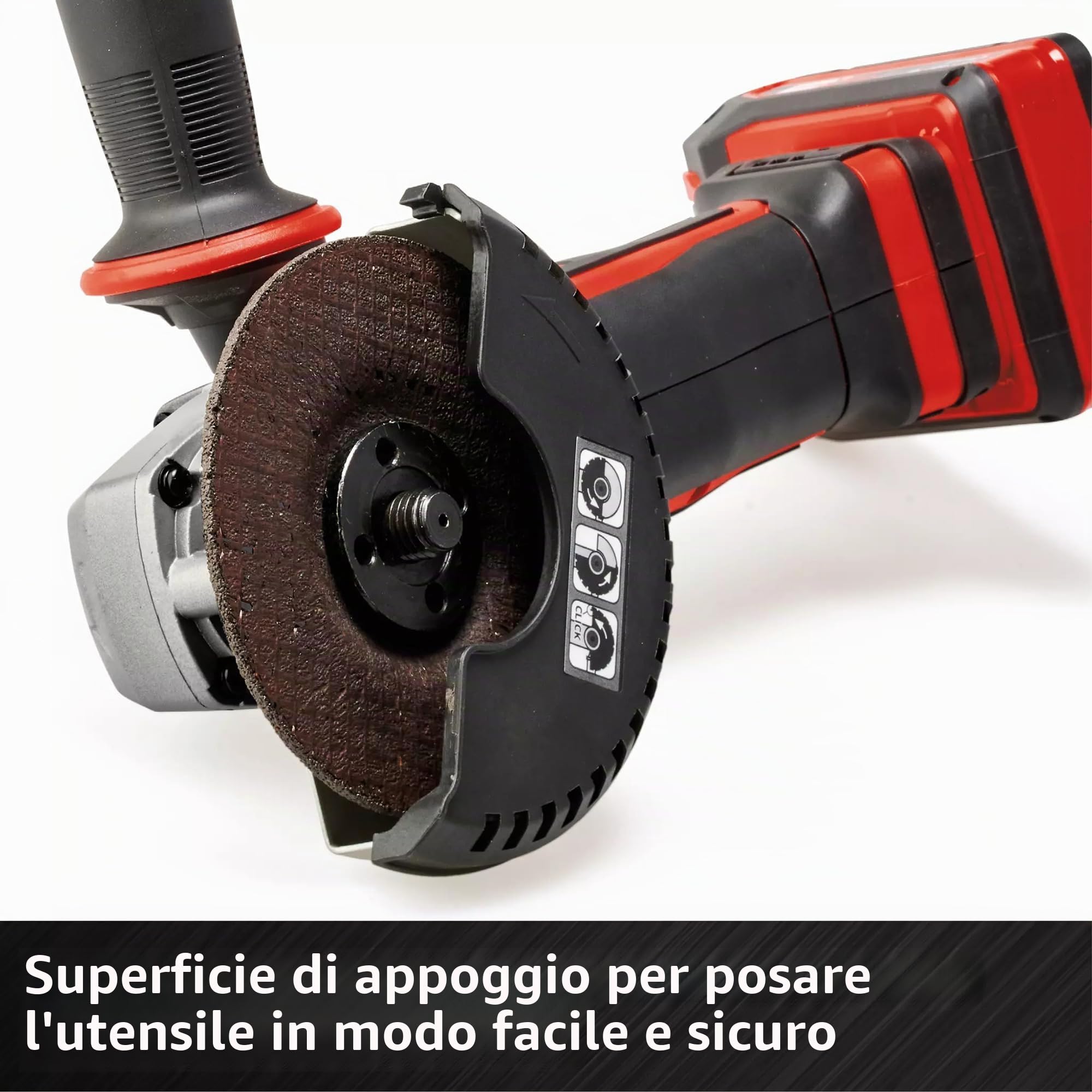 Einhell Smerigliatrice angolare Ø 115 mm senza fili TE-AG 18/115-2 Li Solo Power X-Change (18 V, profondità di taglio 28 mm) Consegnato senza batteria o caricabatterie