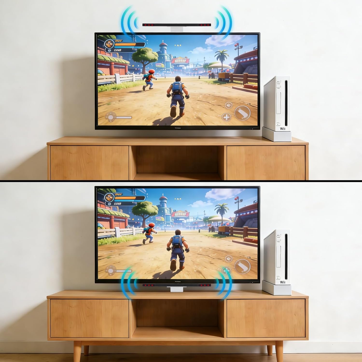 Aokin AV Cable and Sensor Bar for Wii Wii U, Audio Video AV Cable Cord and Wired Infrared Ray Sensor Bar for Nintendo Wii and Wii U - Image 6