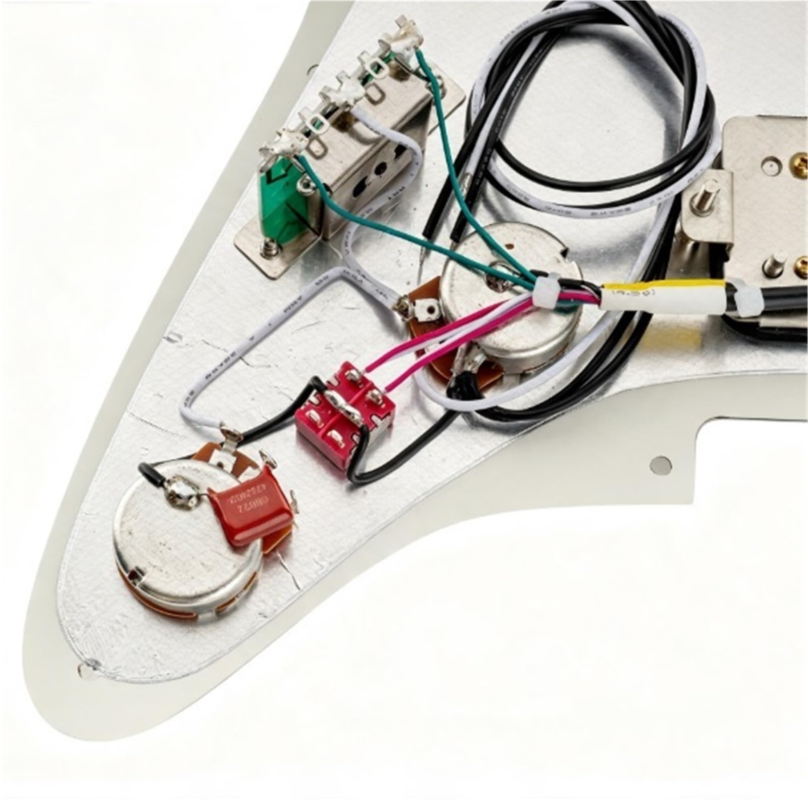 ST-HH Golpeador cargado precableado, dos humbuckers con interruptor de bobina dividida para la actualización de guitarras eléctricas (Black Zebra)